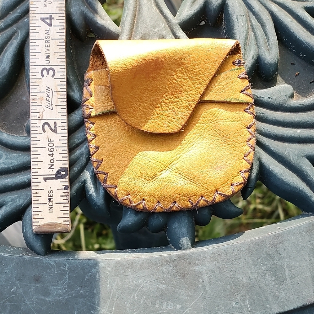 Yellow Leather Pouch